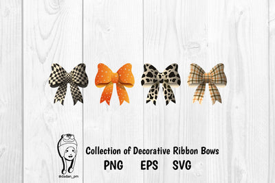 Decorative Ribbon Bows with Various Patterns SVG dadan_pm 