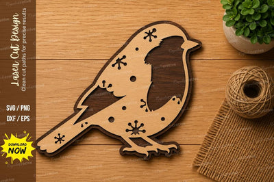 Decorative Robin Bird Laser Cut SVG Design SVG Regulrcrative 