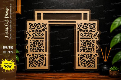 Decorative Square Arch Laser Cut SVG Design SVG Regulrcrative 