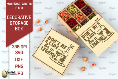 Decorative Storage Box Laser Cut. 3D Gift Box SVG SVG Evgenyia Guschina 