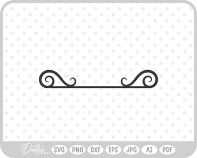 Decorative Swirl Shape Border SVG DottieDigitals 