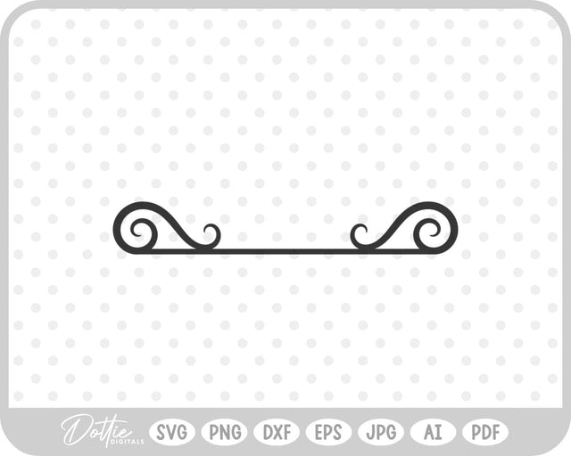 Decorative Swirl Shape Border SVG DottieDigitals 