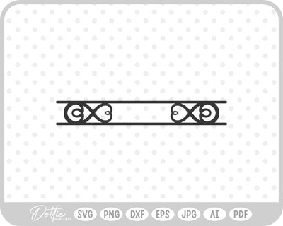 Decorative Swirl Shape Border SVG DottieDigitals 