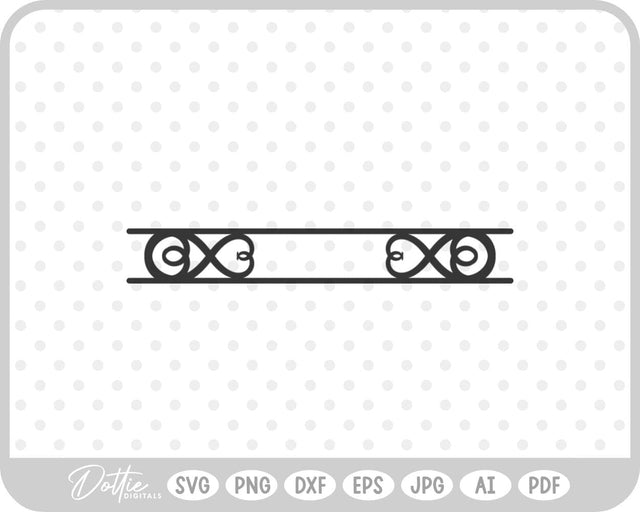 Decorative Swirl Shape Border SVG DottieDigitals 