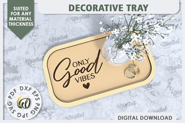 Decorative Tray Laser Cut Design. Wedding Rings Plate SVG SVG Evgenyia Guschina 