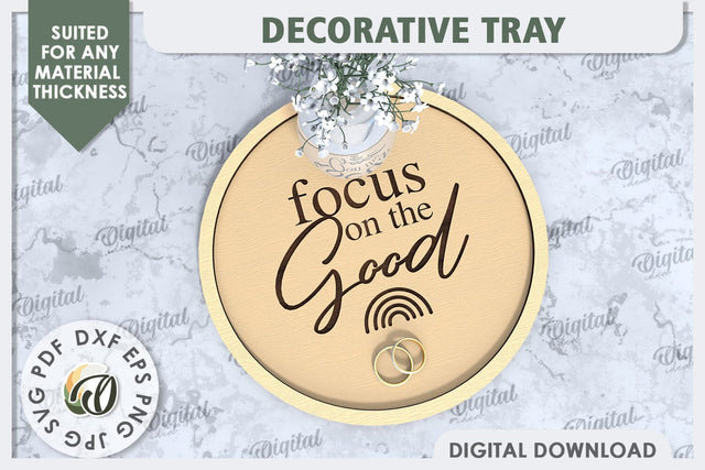 Decorative Tray Laser Cut Design. Wedding Rings Plate SVG SVG Evgenyia Guschina 