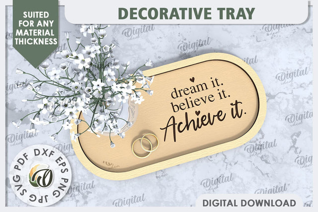 Decorative Tray Laser Cut Design. Wedding Rings Plate SVG SVG Evgenyia Guschina 