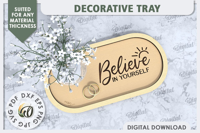 Decorative Tray Laser Cut Design. Wedding Rings Plate SVG SVG Evgenyia Guschina 