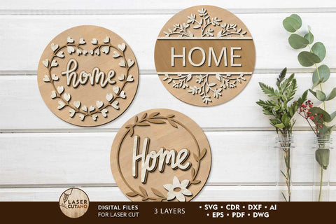 Decorative Wall Panels, Multilayer Template SVG LaserCutano 