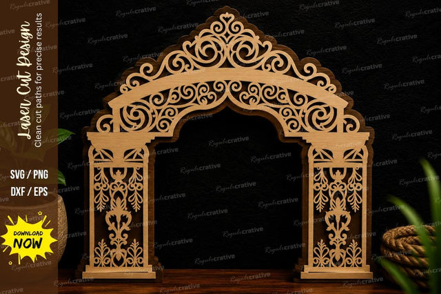 Decorative Wedding Arch Laser Cut Svg Design SVG Regulrcrative 