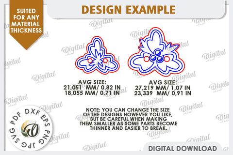 Decorative Wooden Buttons Laser Cut. Engraved Buttons SVG Evgenyia Guschina 