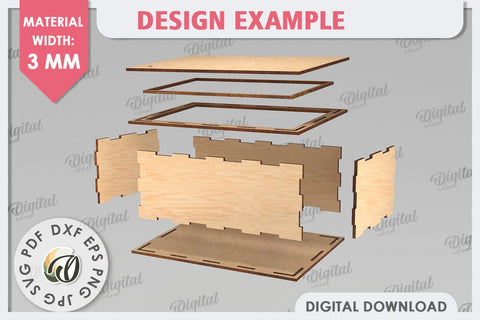Decorative Wooden Gift Boxes Laser Cut Bundle. 3D Boxes SVG SVG Evgenyia Guschina 