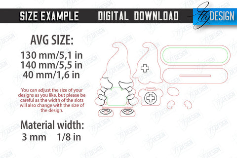 Decorative Wooden Gnome Laser Cut Bundle | Table Statuette | Seated Figurine | Home Decor | CNC Files SVG Fly Design 