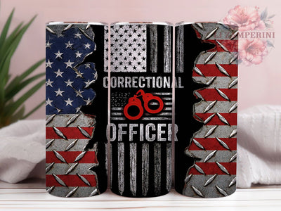 Dedicated Duty Correctional Officer Tumbler, Prison Guard Tumbler, Silver Line Support, Law Enforcement Gift, Corrections Officer Present, Jail Officer Design, CO Appreciation Gift Sublimation Li Zamperini 
