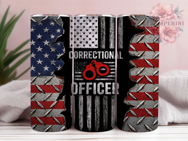 Dedicated Duty Correctional Officer Tumbler, Prison Guard Tumbler, Silver Line Support, Law Enforcement Gift, Corrections Officer Present, Jail Officer Design, CO Appreciation Gift Sublimation Li Zamperini 