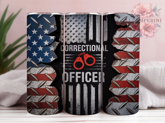 Dedicated Duty Correctional Officer Tumbler, Prison Guard Tumbler, Silver Line Support, Law Enforcement Gift, Corrections Officer Present, Jail Officer Design, CO Appreciation Gift Sublimation Li Zamperini 