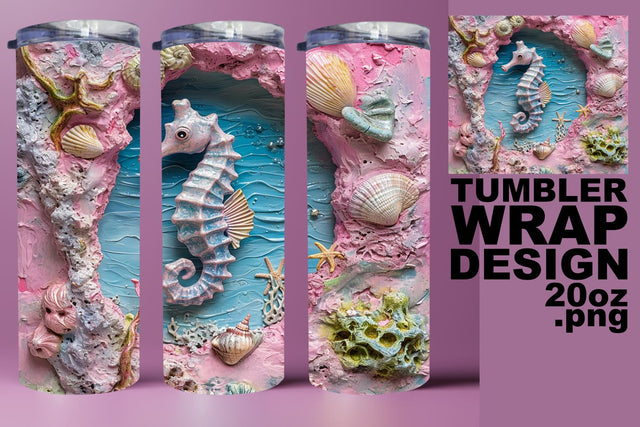 Deep Blue Dive 3D Tumbler Wrap - Sublimation Sublimation afrosvg 