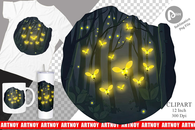Deep Forest Clipart Sublimation artnoy 