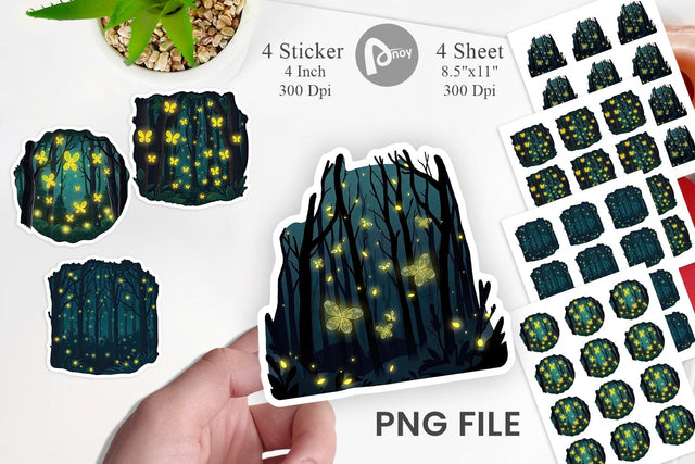 Deep Forest Sticker Sublimation artnoy 