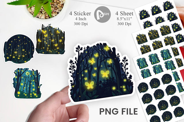 Deep Forest Sticker Sublimation artnoy 