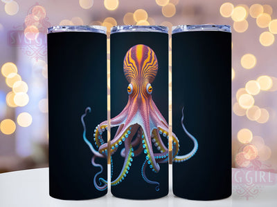 Deep & Mesmerizing Octopus Tumbler, 3D Ocean Design, Underwater Sublimation, Sea Creature Tumbler, Nautical Tumbler Wrap, Marine Life Template, DIY Ocean Theme Tumbler Sublimation SvggirlplusArt 