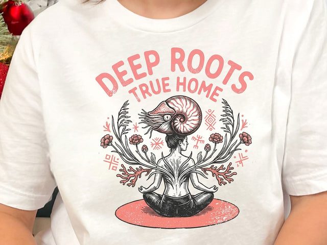 Deep Roots True Homes PNG, Spiritual Meditation T-Shirt Design SVG DesignDestine 