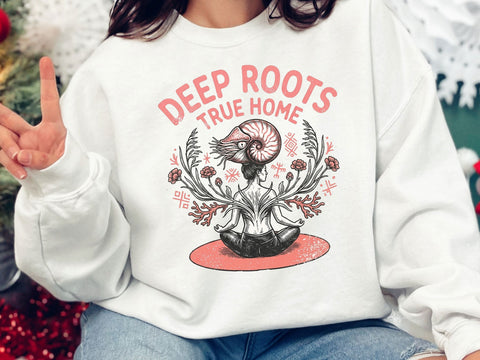 Deep Roots True Homes PNG, Spiritual Meditation T-Shirt Design SVG DesignDestine 