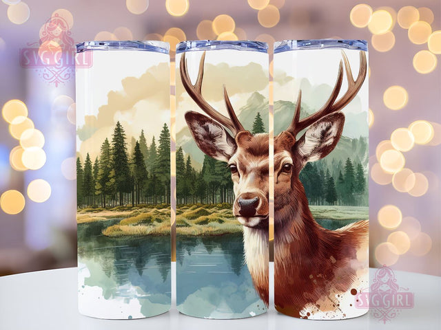 Deer 20 oz Skinny Tumbler Sublimation Design Digital Download PNG Instant, Rustic Hunter Hunting Tumbler Wrap PNG Sublimation SvggirlplusArt 