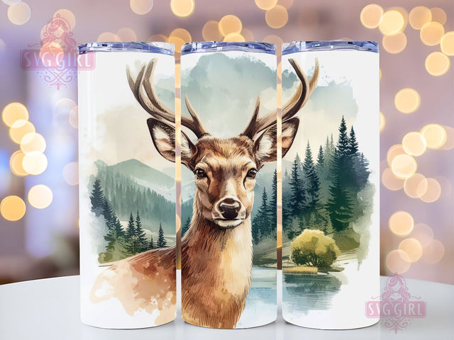 Deer 20 oz Skinny Tumbler Sublimation Design Digital Download PNG Instant, Rustic Hunter Hunting Tumbler Wrap PNG Sublimation SvggirlplusArt 