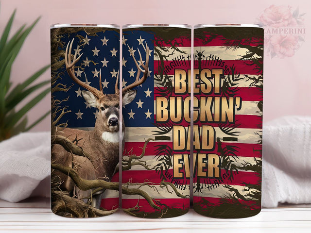 Deer American Flag 20oz Tumbler Wrap PNG, Best Buckin Dad Ever Tumbler Png, Straight & Tapered Tumbler Wrap, Instant Digital Download Sublimation Li Zamperini 