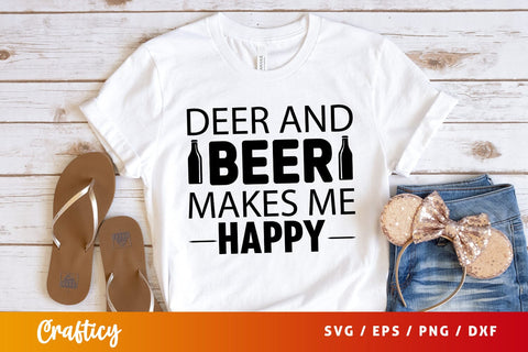 Deer and beer makes me happy SVG Design SVG Designangry 
