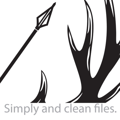 Deer antlers and crossed arrows SVG TribaliumArtSF 