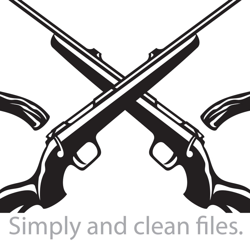 Deer Antlers And Crossed Hunting Rifles. Cut files for Cricut. Clip Art ...