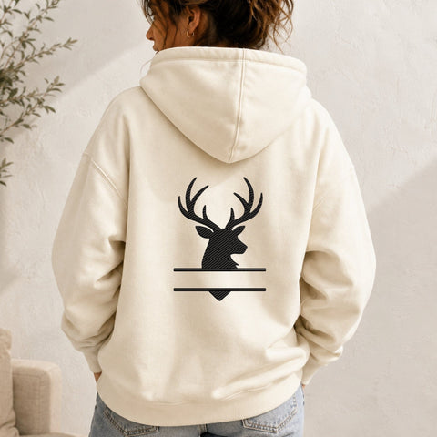 Deer Antlers Split Monogram Machine Embroidery Design PES DST Stitch Files Embroidery/Applique DESIGNS PatternFeed8 