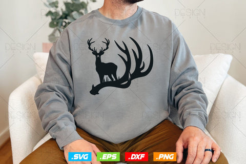Deer Antlers Svg Png, Fathers Day svg, Deer Hunting svg, Hunting Gift, Wildlife svg, Deer Horns, Svg Files For Cricut SVG DesignDestine 