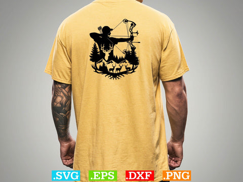 Deer Bow Hunting Svg File Bundle, Bow and Arrow Clipart SVG Creativeart88 