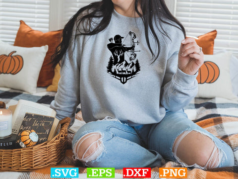 Deer Bow Hunting Svg File Bundle, Bow and Arrow Clipart SVG Creativeart88 