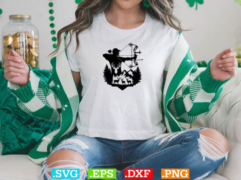Deer Bow Hunting Svg File Bundle, Bow and Arrow Clipart SVG Creativeart88 
