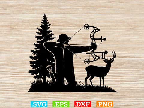 Deer Bow Hunting Svg File Bundle, Bow and Arrow Clipart SVG Creativeart88 