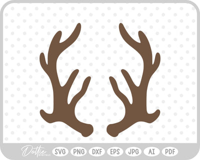 Deer Buck Stag Antlers SVG DottieDigitals 