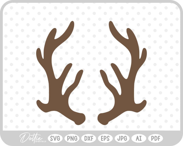 Deer Buck Stag Antlers SVG DottieDigitals 