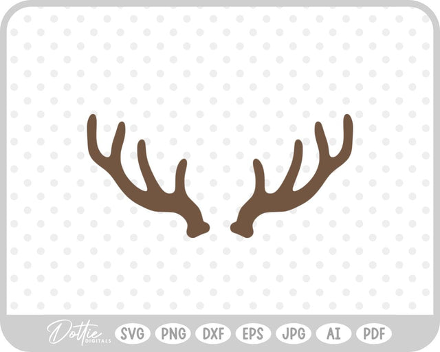 Deer Buck Stag Antlers SVG DottieDigitals 