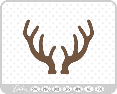 Deer Buck Stag Antlers SVG DottieDigitals 