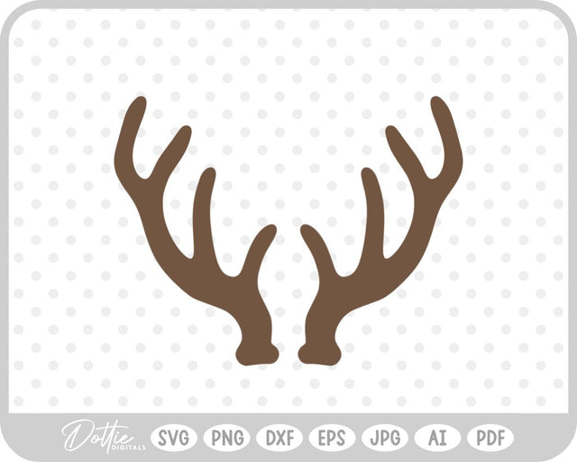 Deer Buck Stag Antlers SVG DottieDigitals 