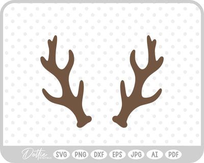 Deer Buck Stag Antlers SVG DottieDigitals 