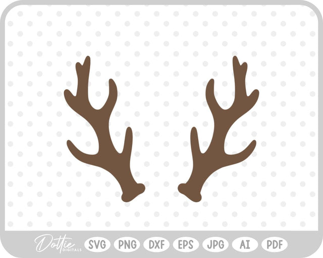 Deer Buck Stag Antlers SVG DottieDigitals 