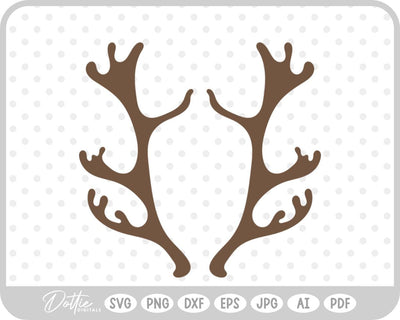 Deer Buck Stag Antlers SVG DottieDigitals 