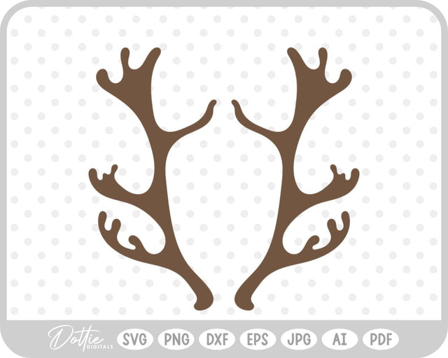 Deer Buck Stag Antlers SVG DottieDigitals 