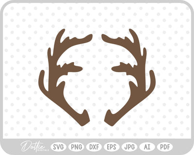 Deer Buck Stag Antlers SVG DottieDigitals 