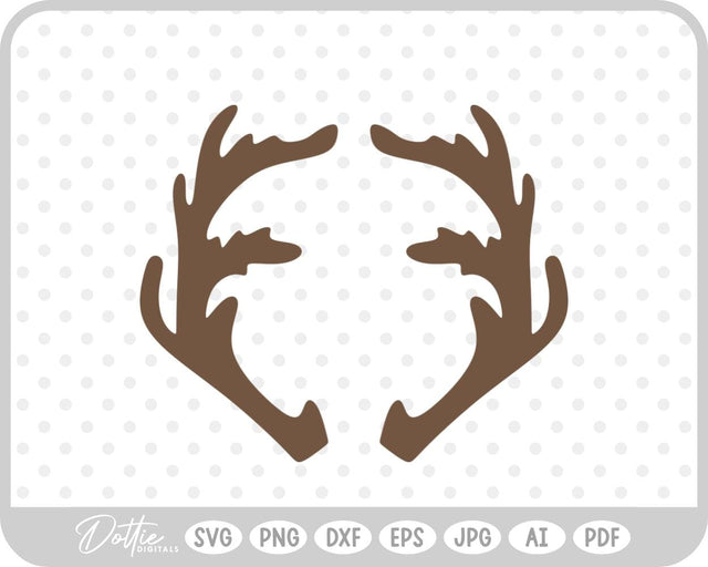 Deer Buck Stag Antlers SVG DottieDigitals 